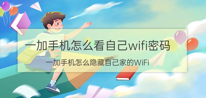 一加手机怎么看自己wifi密码 一加手机怎么隐藏自己家的WiFi？